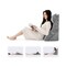 Grey 3-Piece Ergonomic Wedge Pillow Set for Sleep and Relaxation